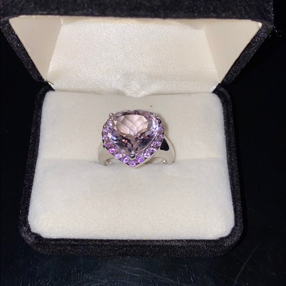 Purple Cubic Zirconia Statement Ring Size 9